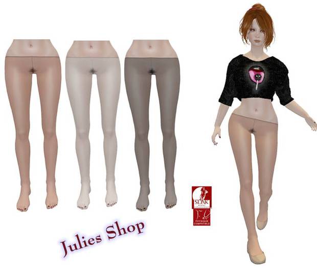 Glänzende Nylon Strumpfhosen in 3 Farben transparent für Slink , Schwarz, Weiss, Tan