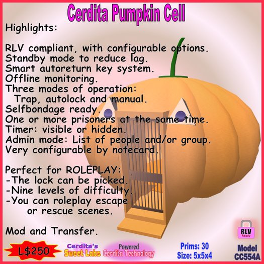 Cerdita Pumpkin Cell (CC554A) v2.1h