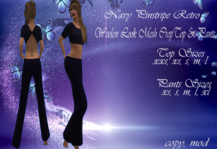 Navy Pinstripe Retro Outfit