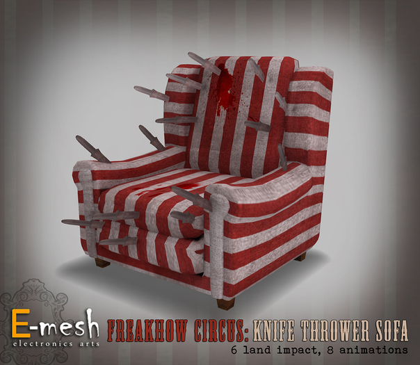 E-mesh: Freakshow knife thrower sofa