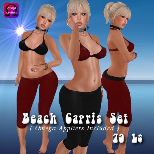 SS Beach Capris Set W-Omega Appliers