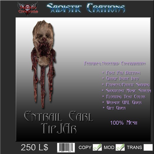 {SC} Entrail Earl Tipjar (WEAR ME)