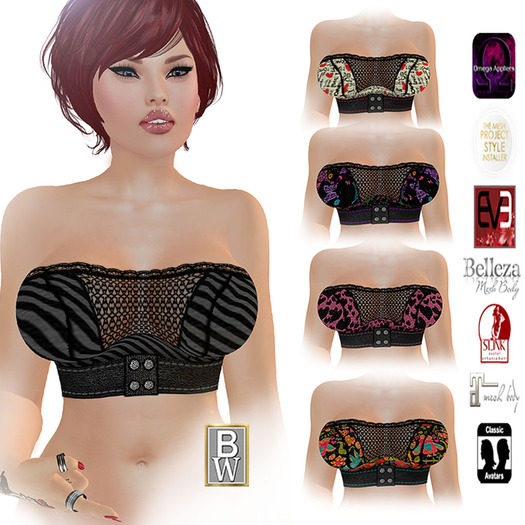 Strapless tops 'Poppy' (5-hud)