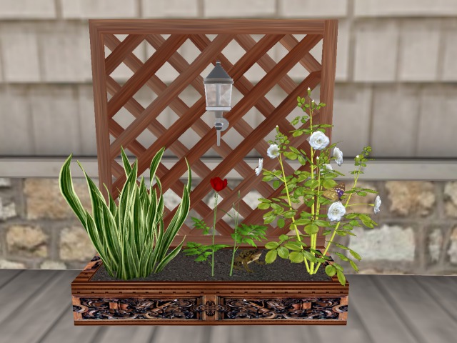 Garden Planter White Roses