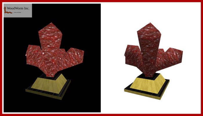 A red crystal lamp 