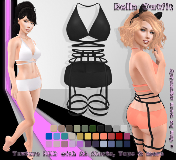 [Syn] Bella Outfit (Texture HUD, Maitreya, Slink, Belleza & TMP, can be worn separately, materials enabled)