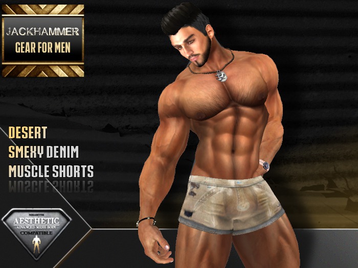 Smexy Desert Denim Muscle Shorts