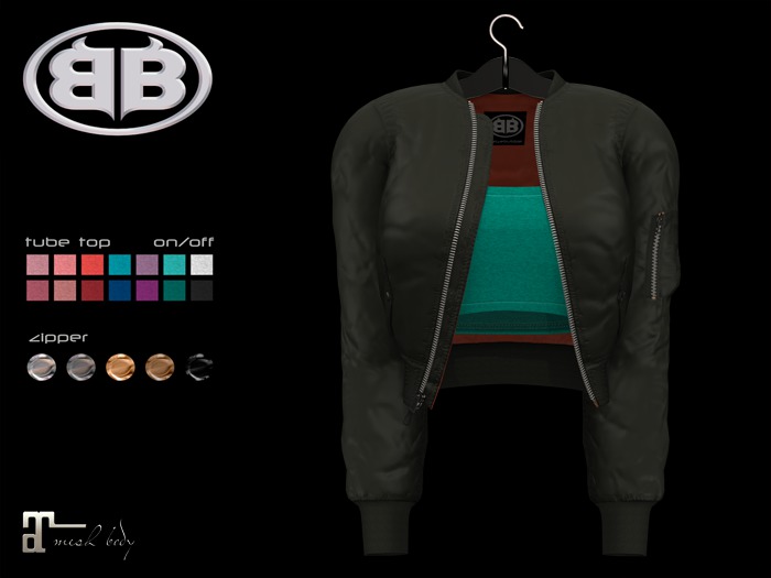 [BB] Bomber Jacket & Tube Top - Maitreya Lara - DARK GREEN