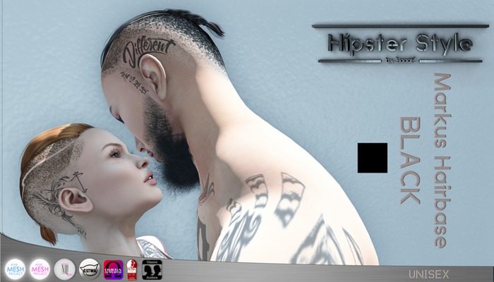 [Hipster Style] Markus Hairbase BLACK  (Wear Me)