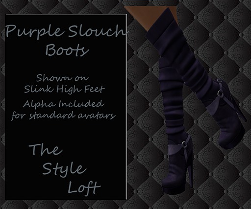 TSL - Purple Slouch Boots