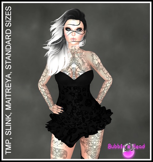 !!!Bubblehead!!! - Corset top Black