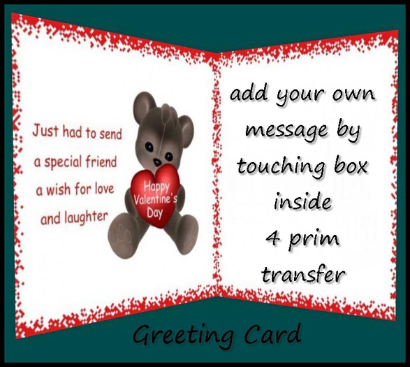 Valentine's Friend Bear Greeting Card