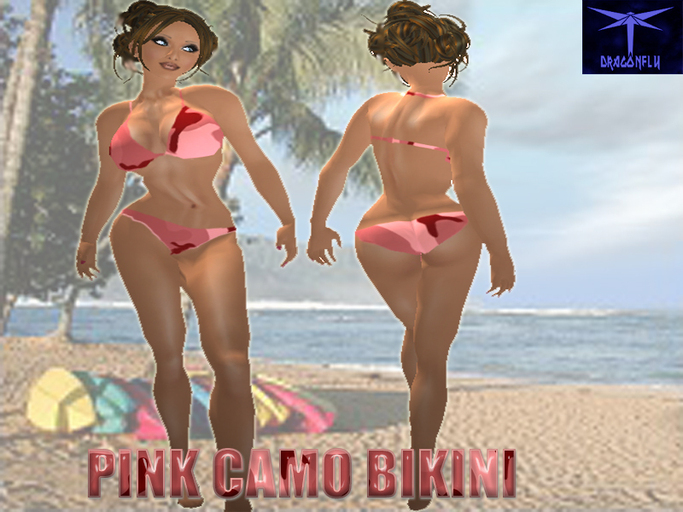 Pink Camo Bikini DragonFly Designs