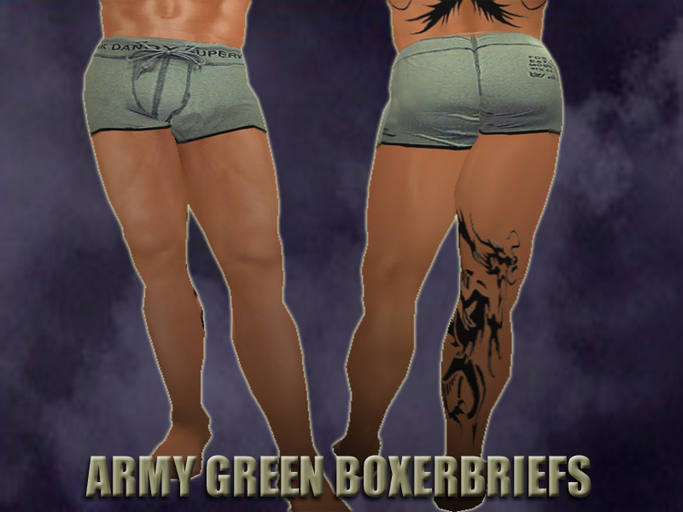 Army Green BoxerBriefs DragonFly Designs