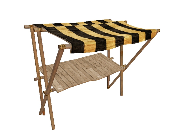 Mesh Yellow Stripes Market Stall