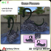 Fantasy China Mesh Swan Flowers copy/ mod