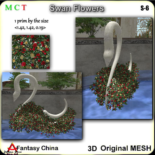 Fantasy China Mesh Swan Flowers s-6 copy bp