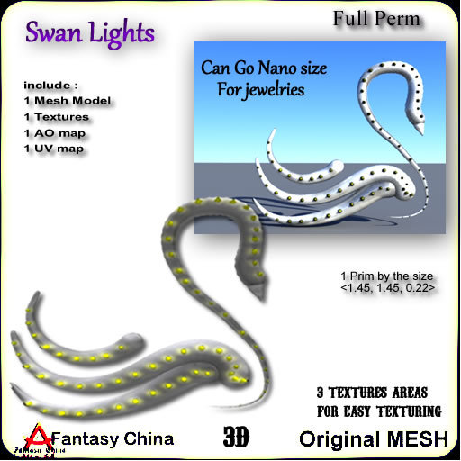 FC- Full Perm Mesh Swan Lights 