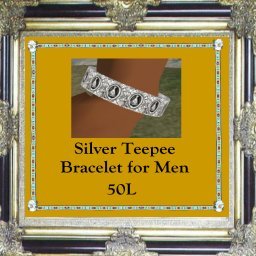 Silver Teepee Bracelet for Men 2