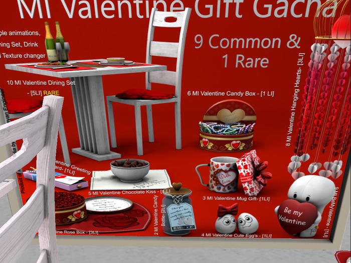 10 MI Valentine Dining Set - [5LI] RARE