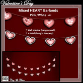 C&F Mixed Hearts Garlands Pink 2 LI