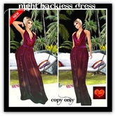 night backless dress