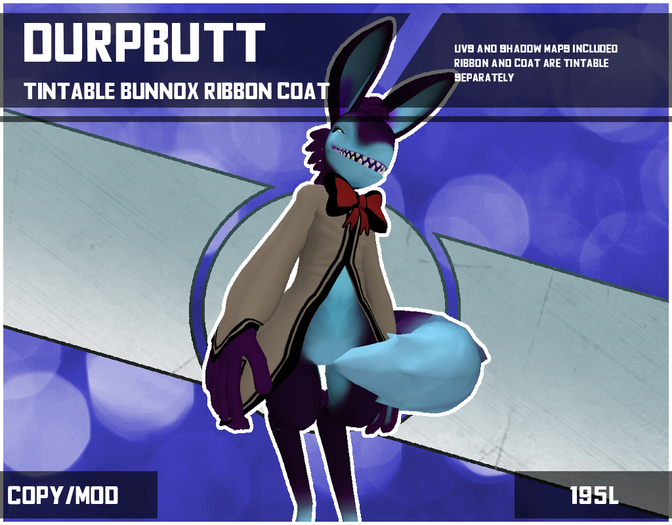 *DurpButt* Bunnox - Ribbon Coat (Tintable)