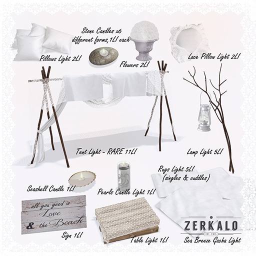 [ zerkalo ] Sea Breeze - Lace Pillow Light