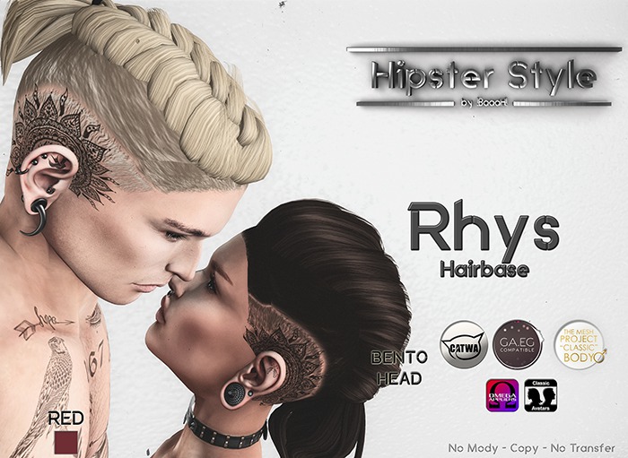 [Hipster Style] Rhys Hairbase RED