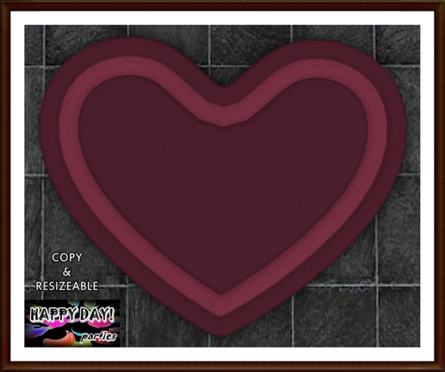 Valentines - Clipped Heart Rug 1