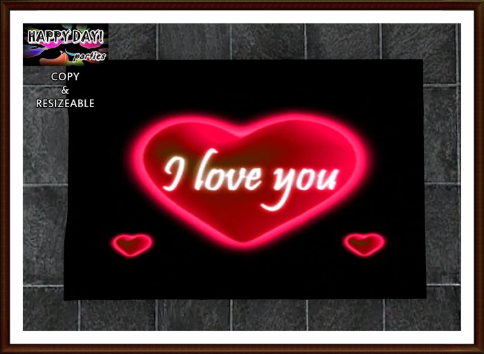 Valentines - I Love You Red Rug