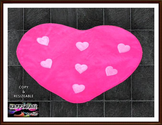 Valentines - Pink Heart Rug