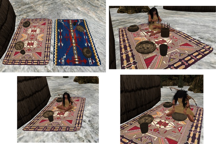 native basket weaving mat, 2 LI