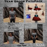 Team Groom -Bridal Party Fat-Pac T-shirt & Ring Bearer Pillow(B