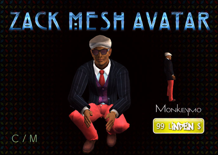 Zack - Mesh - Avatar - Monkeymo