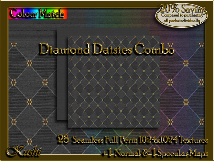 Diamond Daisies COMBO Textures