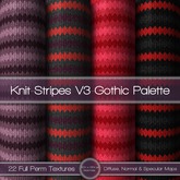 {L} Knit-Stripes V3-Gothic Palette