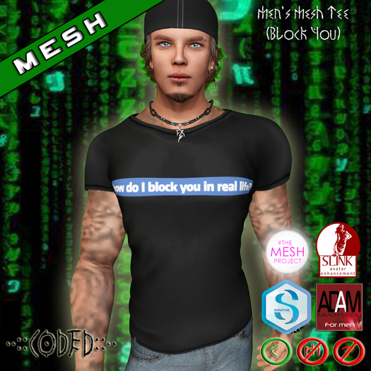 ..:: CODED ::.. Men's Mesh Tee (Block You)