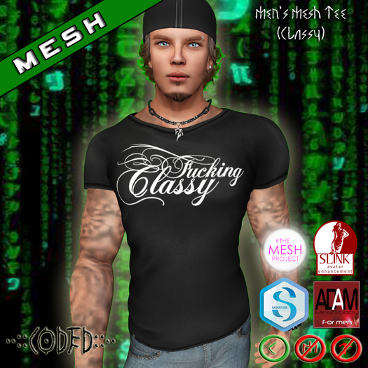 ..:: CODED ::.. Men's Mesh Tee (Classy)