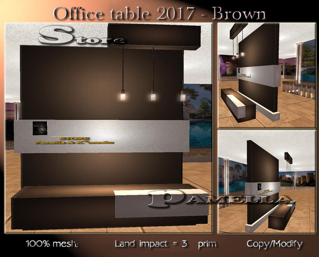 Office table 2017 -Brown- (BOX)