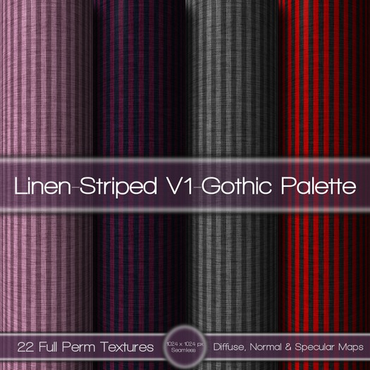 {L} Linen-Stripes V1-Gothic Palette