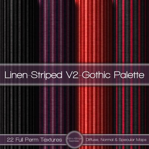 {L} Linen-Stripes V2-Gothic Palette