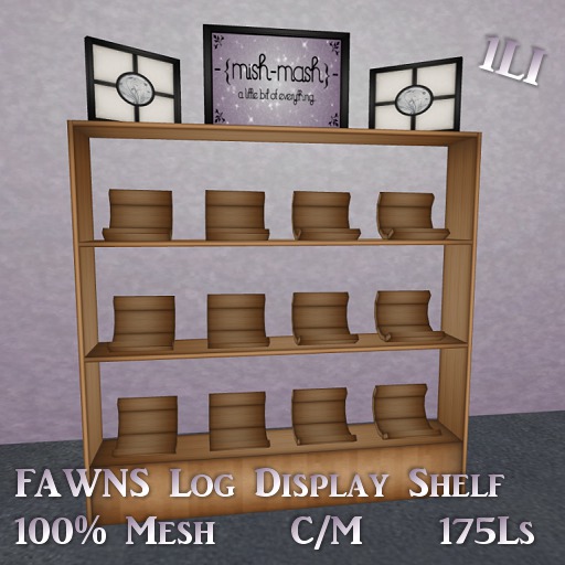 -{Mish-Mash}-Fawns Logs Display Shelf