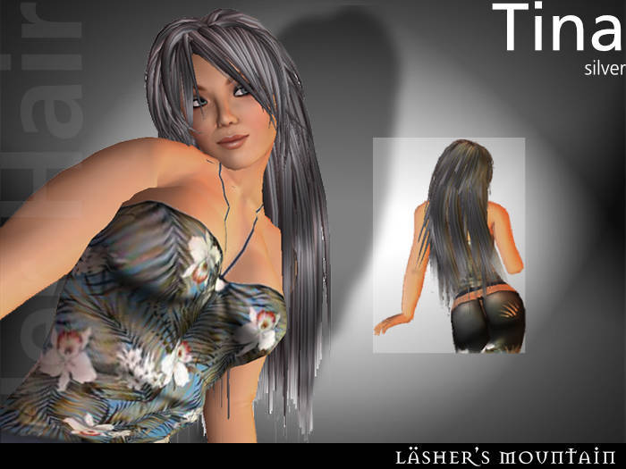 TINA Silver Fine LONG FLEXI HAIR