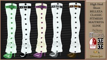 High Heel Shoes White Brown