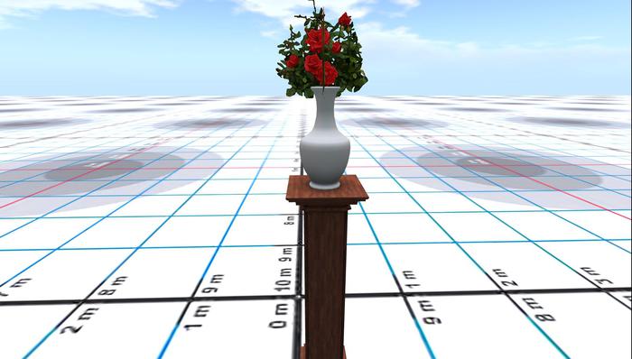 VASE OFF RED ROSES