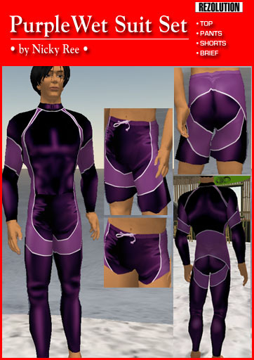 Purple Wet Suit Set