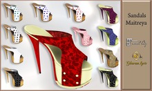 Sandal Heels Dotted Black