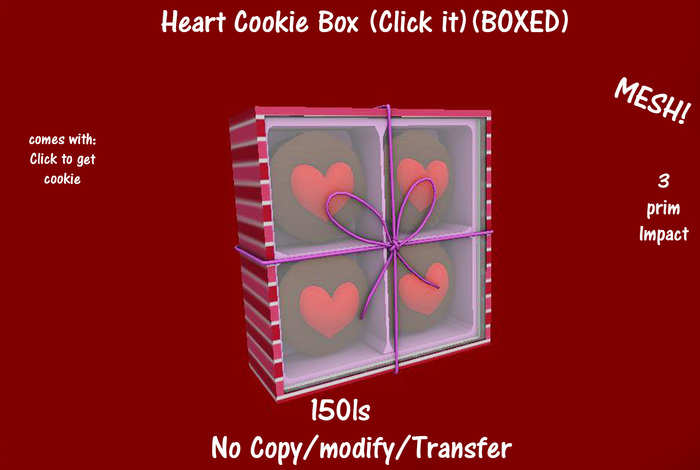 Heart Cookie Box (Click it)(BOXED)