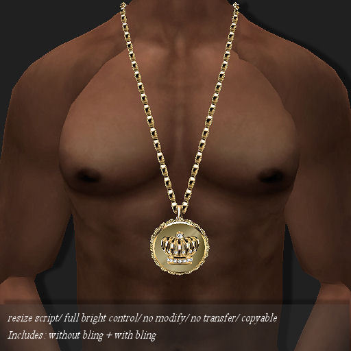 [DEMO] PENDANT CROWN GOLD [M]        -RYCA-